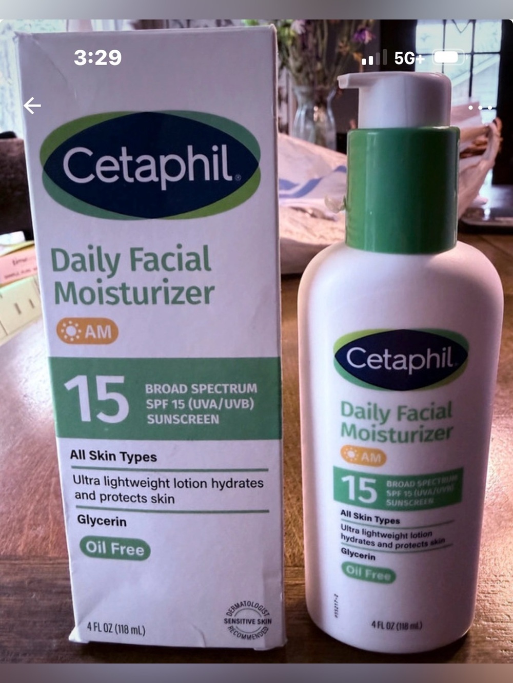 Lot of 2 Cetaphil Daily Facial Moisturizer with Broad Spectrum SPF 15
